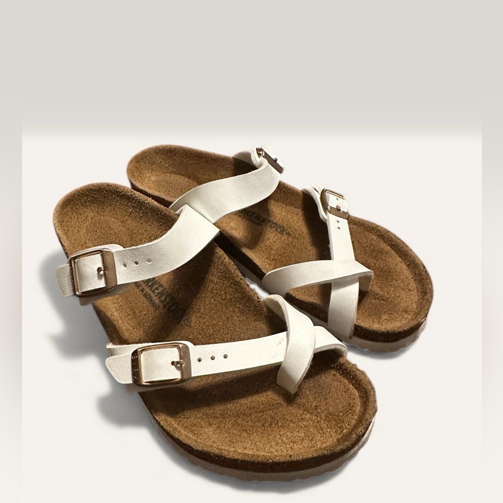 GIRLS Sz. 3-3.5 - 34- White BIRKENSTOCK- Burke- Flor- Mayari - Sandal